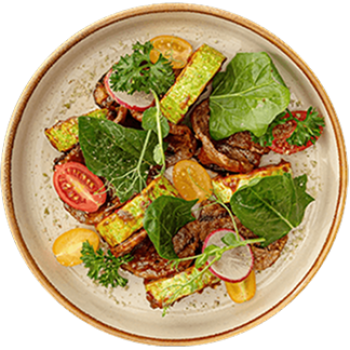 Salad Thịt Bò áp chảo trộn bí ngòi